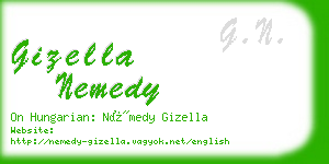 gizella nemedy business card